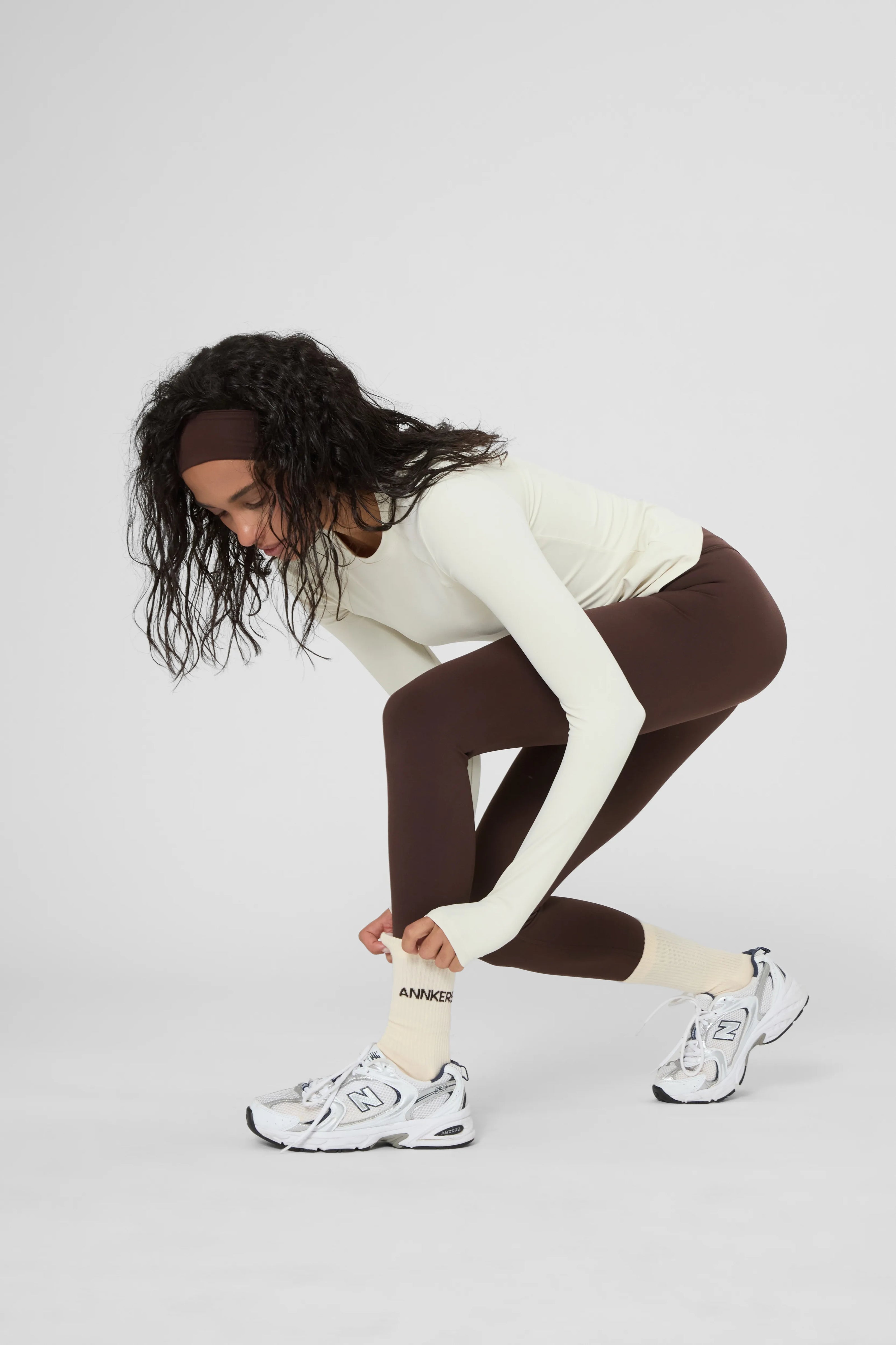 Шкарпетки Annkers — білі/коричневі/молочні (3 пари)