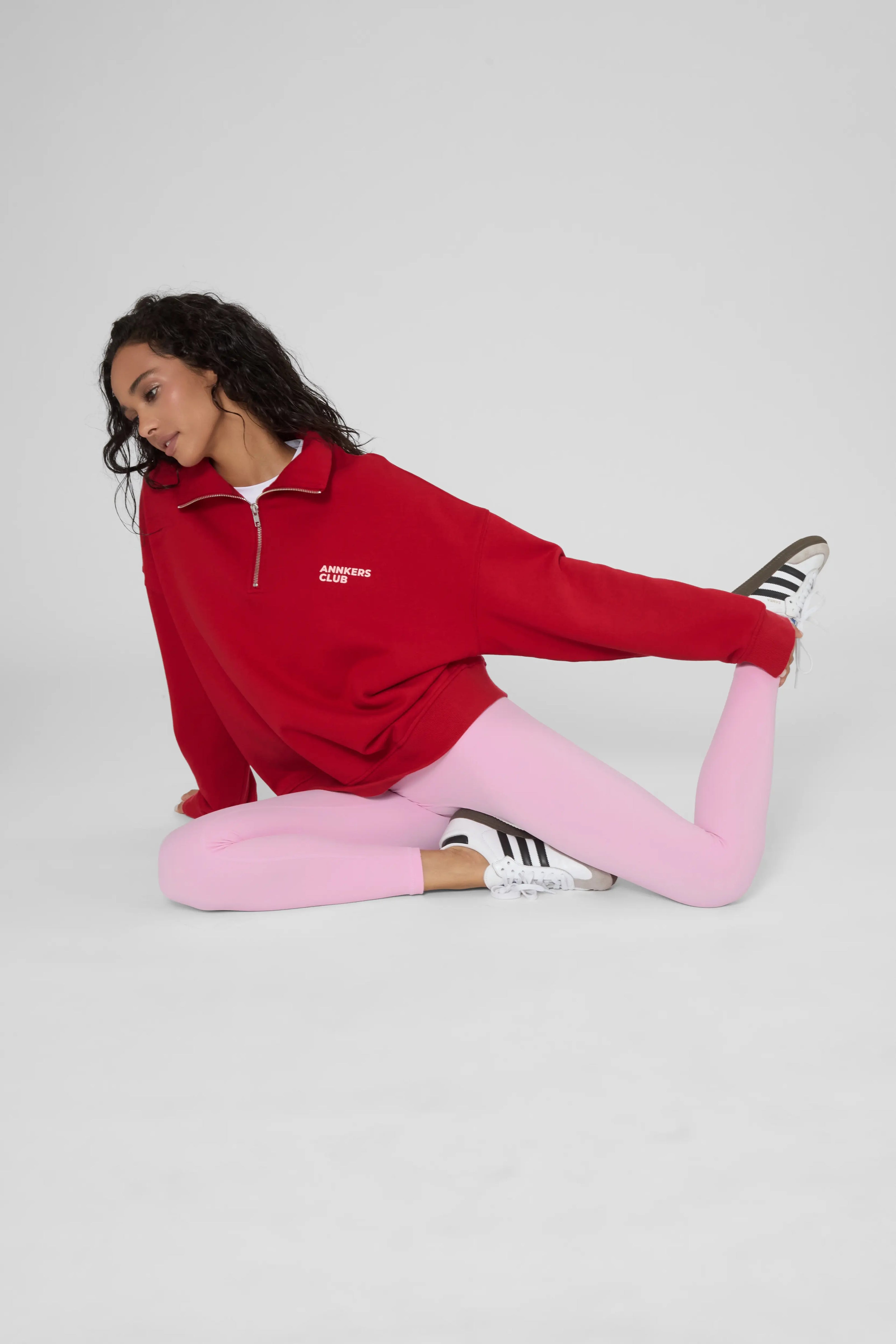 Утеплені базові легінси з начосом рожевого кольору