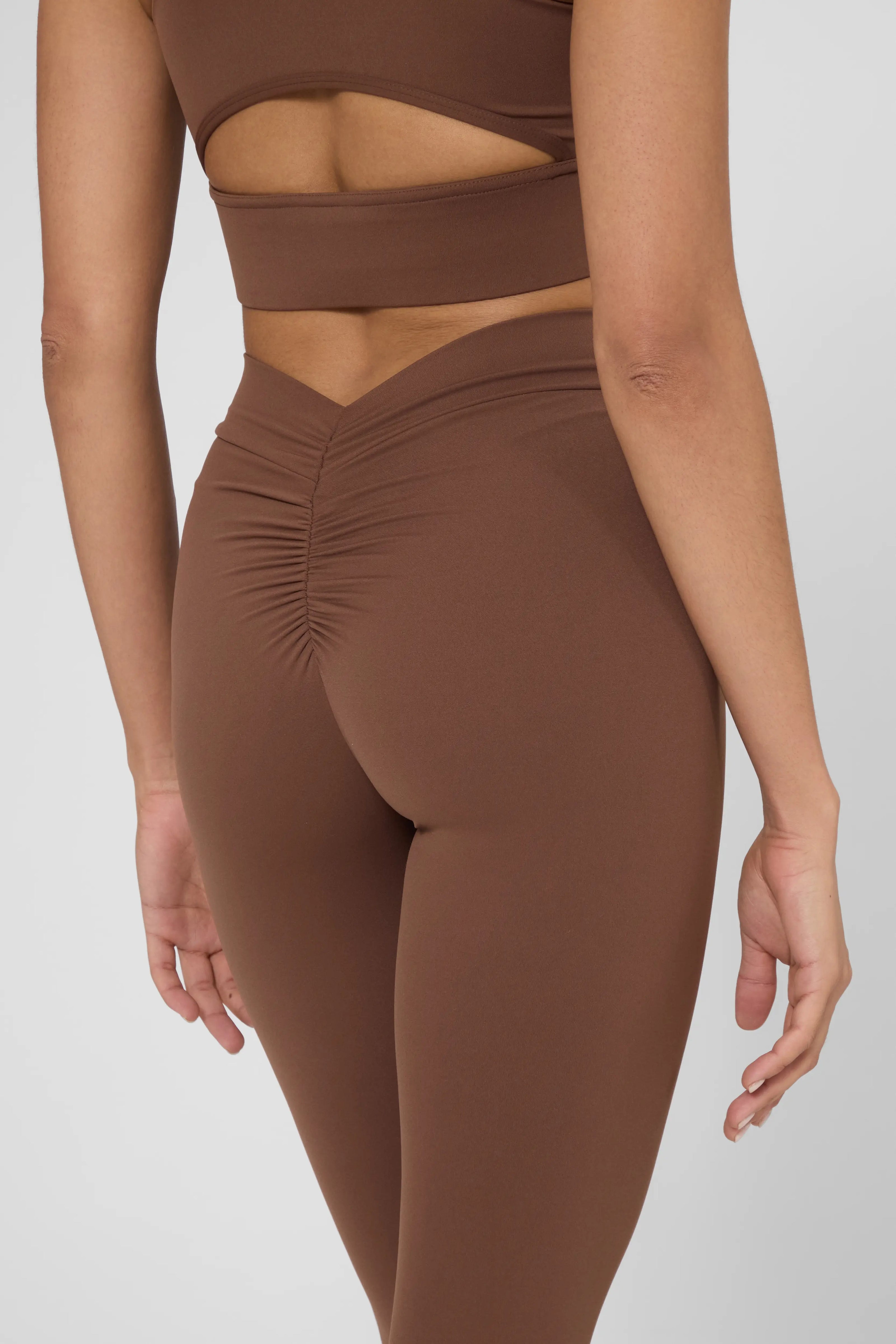 V Push-up легінси коричневого кольору
