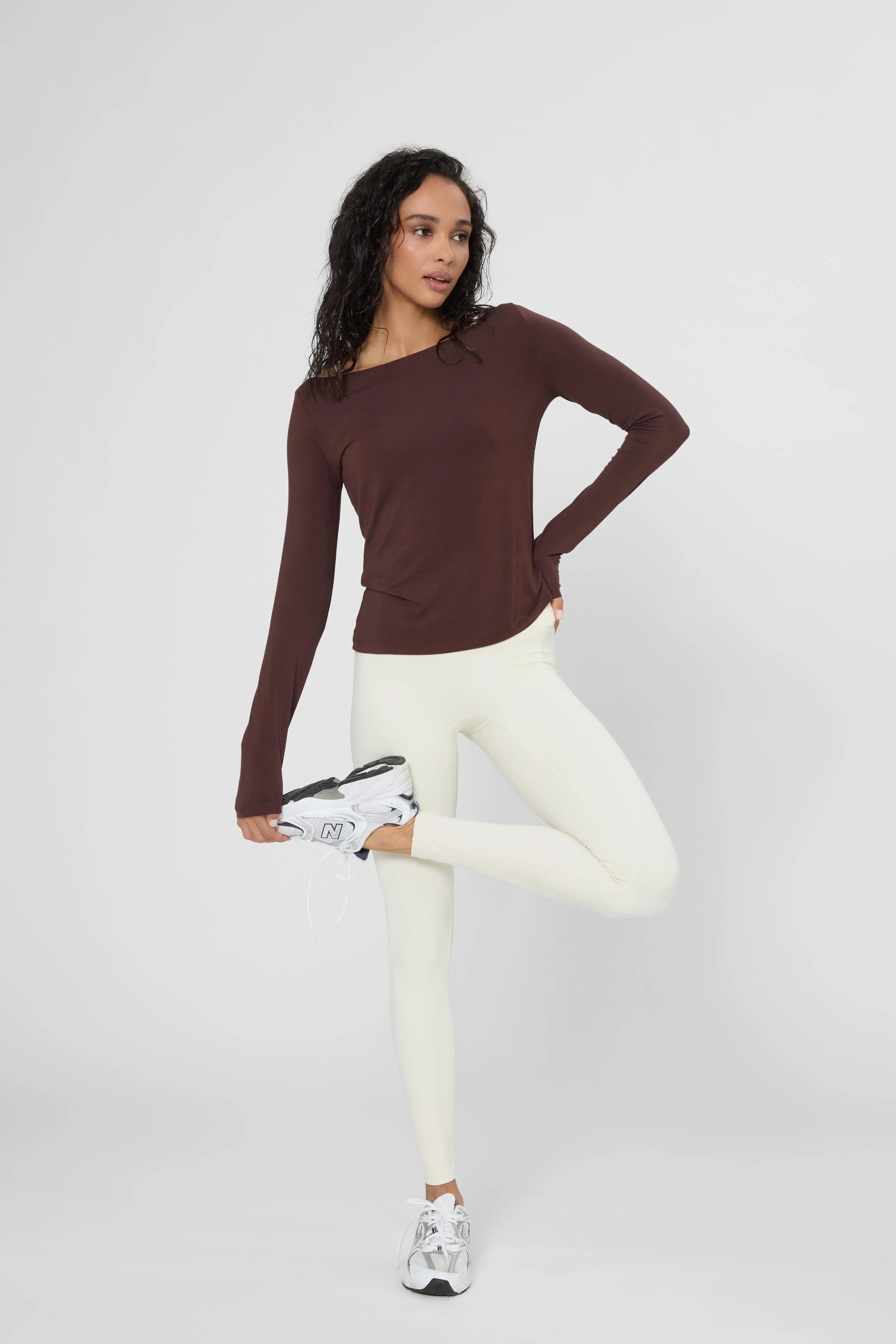 Базові легінси молочного кольору