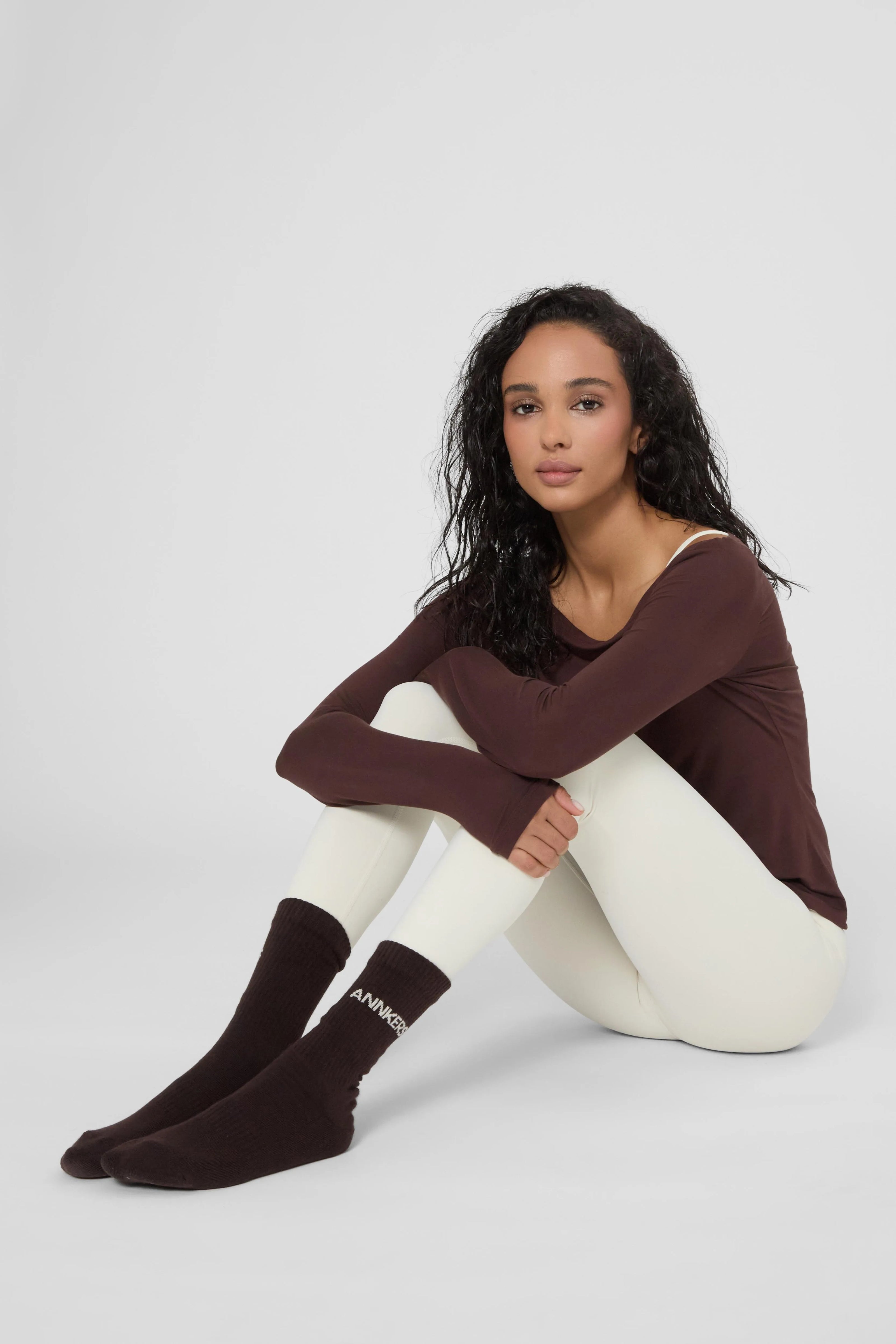 Шкарпетки Annkers — білі/коричневі/молочні (3 пари)